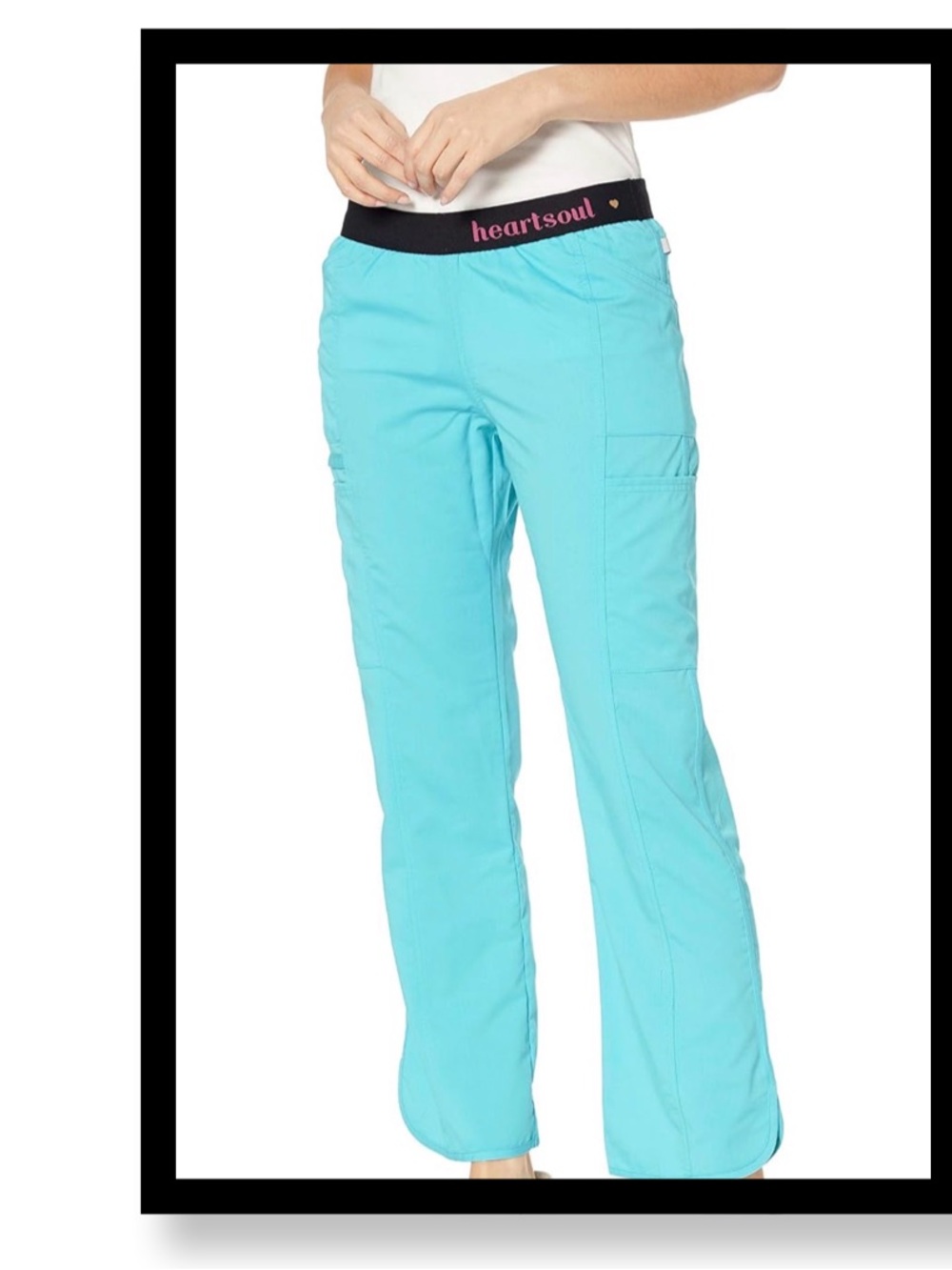 NWT Women’s Heartsoul Turquoise Cargo Scrub Pants